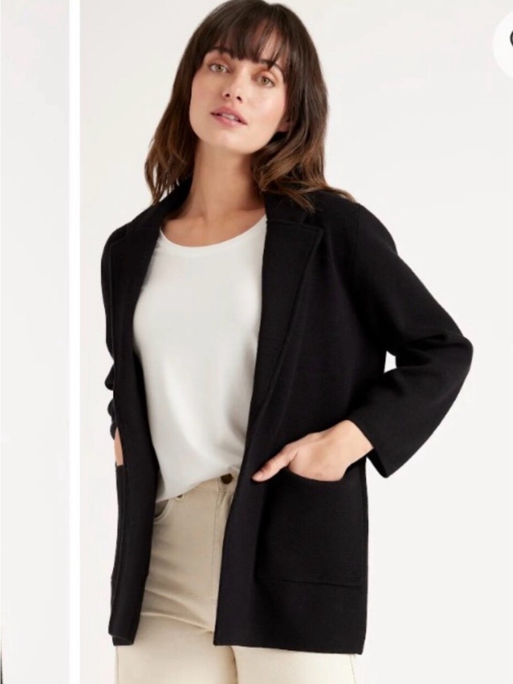 Quince 100% Organic Cotton Knit Blazer